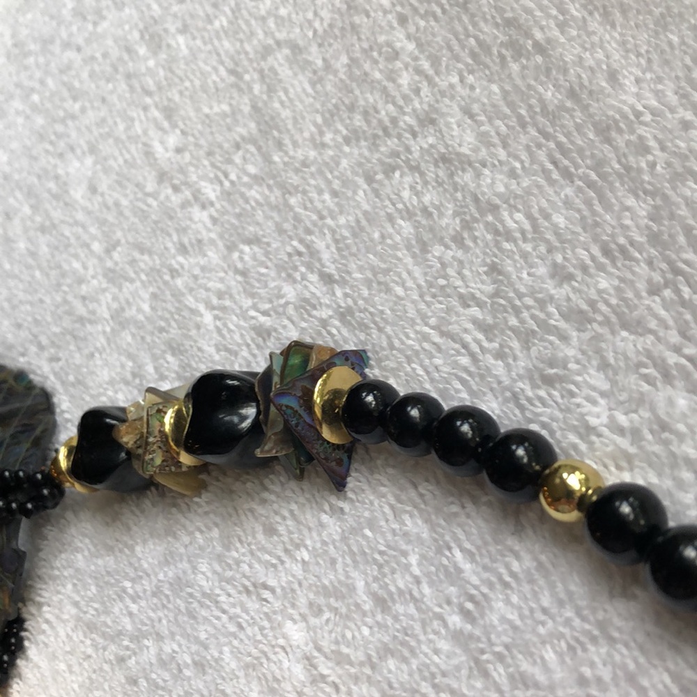 New!Chunky Abalone Shell & Beaded Necklace - image 5